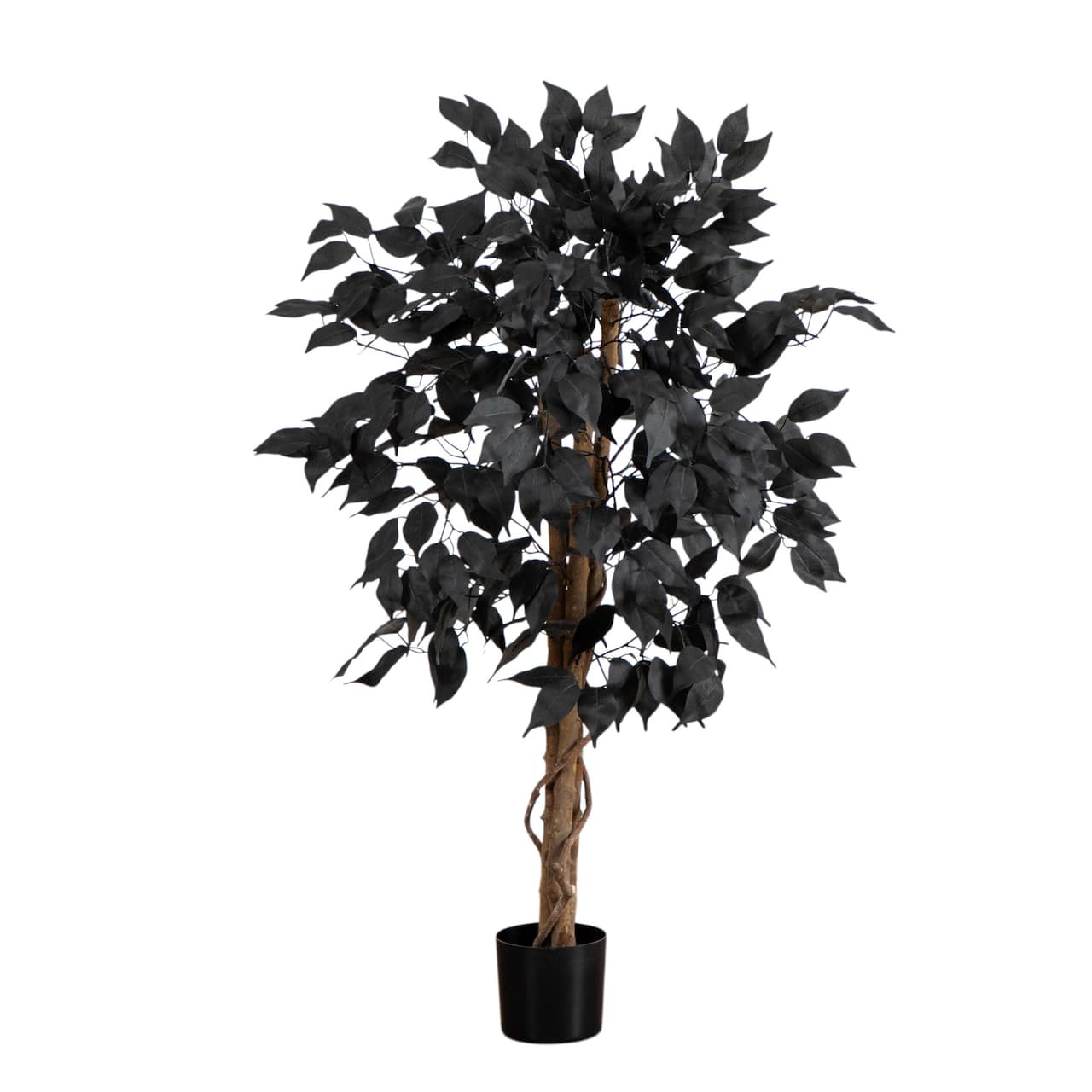 3ft. Artificial Halloween Black Ficus Tree with Natural Trunk